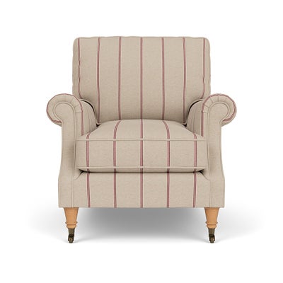 Armchair - Raspberry - Compton Stripe