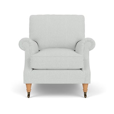 Armchair - Duck Egg - Broadway Stripe