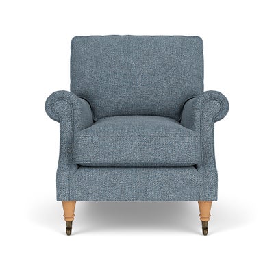 Armchair - Mid Blue - Aquaclean Oxford