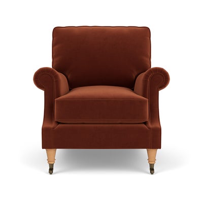 Armchair - Brick - Matt Velvet