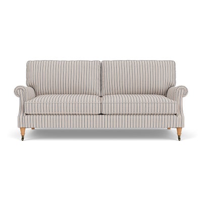 4 Seater Sofa - Indigo - Kingham Stripe