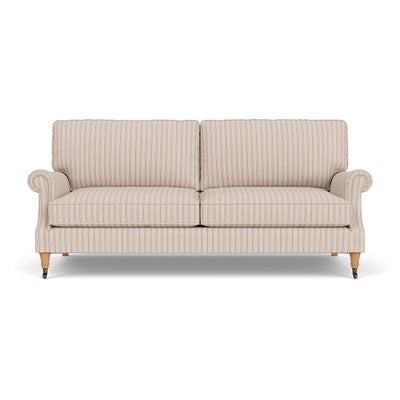 4 Seater Sofa - Flax - Kingham Stripe