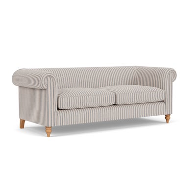 4 Seater Sofa - Indigo - Kingham Stripe