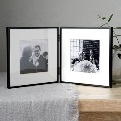 Black Steel Double Frame 4x4"