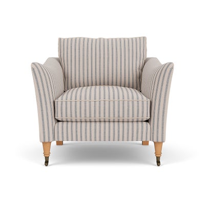 Armchair - Indigo - Kingham Stripe