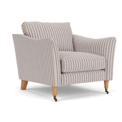 Armchair - Indigo - Kingham Stripe