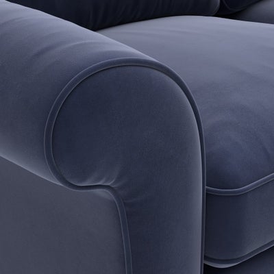 Sofa Bed 3 Seater - Deep blue - Matt Velvet