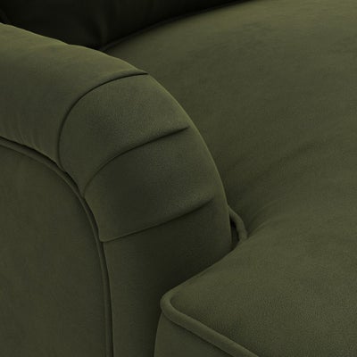 Chaise Large Left Hand - Forest Green - Matt Velvet