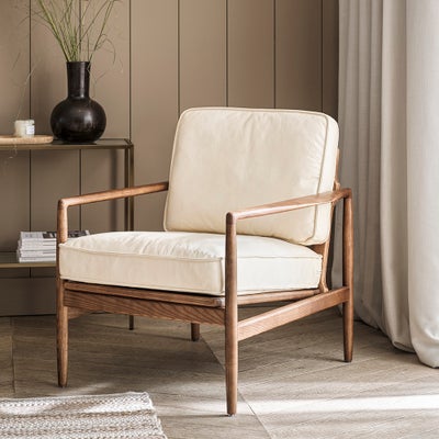 Oliver - Armchair - Ivory - Premium Leather