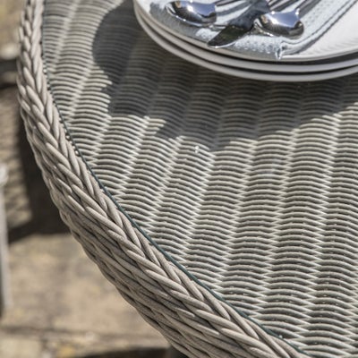 Round Garden Table and Six Chairs Set