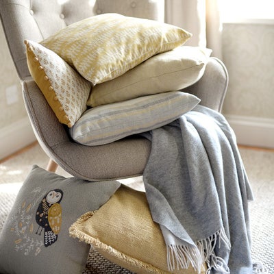 Throw With Cashmere - Mid Grey