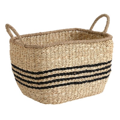 Palm Leaf Seagrass Storage Basket - Large