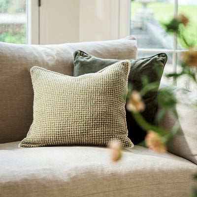 Braid Woven Cotton Cushion Fir