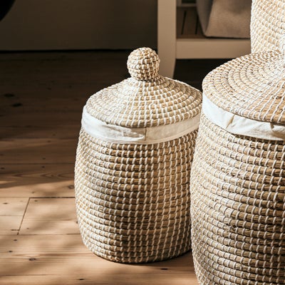 Seagrass Basket With Lid - Small