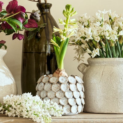 Dot Sculptural Vase - White