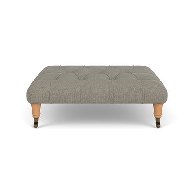 Foot Stool - Flax - Rustic Weave