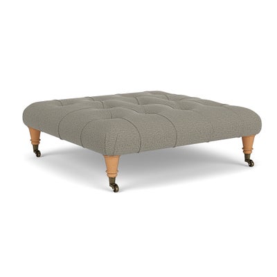 Foot Stool - Flax - Rustic Weave