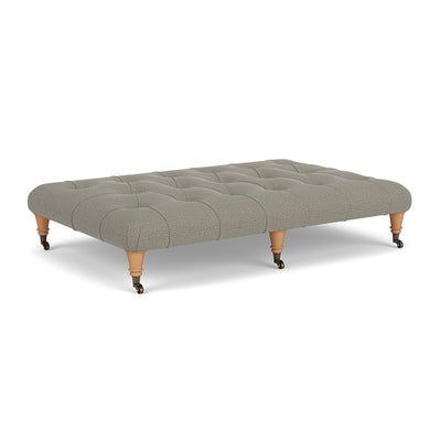 Foot Stool - Flax - Rustic Weave