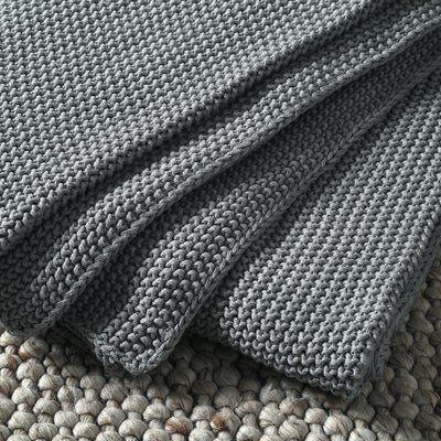 Chunky Knit Throw Pale Nocturne