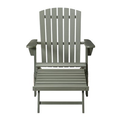 Painted Garden Lounge Chair and Footstool Set