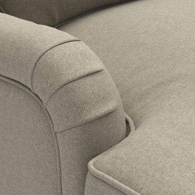 Chaise Large Left Hand - Mid Grey - House Linen Mix