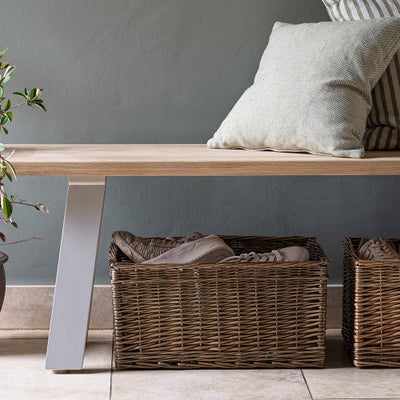 Large Antique Wash Storage Basket
