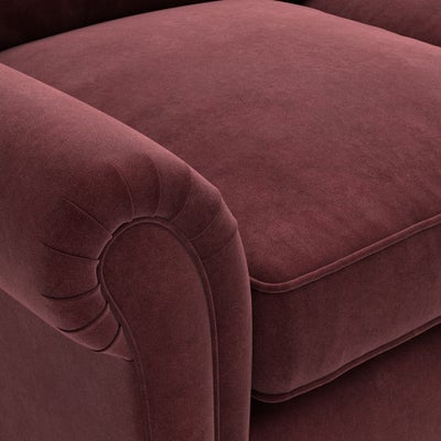Chaise Large Right Hand - Dark Rosehip - Matt Velvet