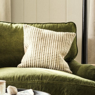 Textured Cotton Weave Cushion Fir