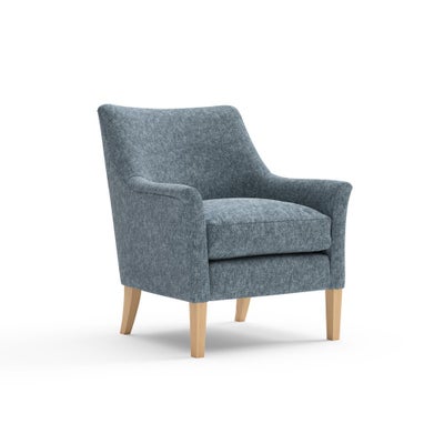 Armchair - Mid Blue - Aquaclean Oxford