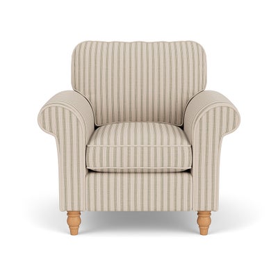 Armchair - Sage - Kingham Stripe