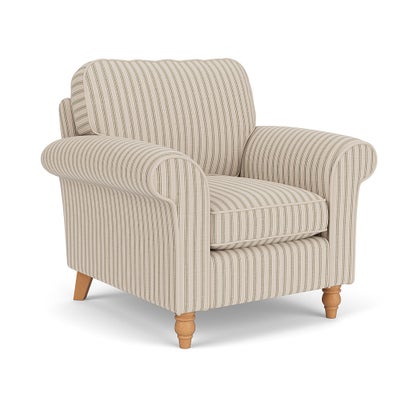 Armchair - Sage - Kingham Stripe