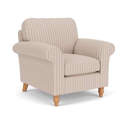 Armchair - Flax - Kingham Stripe