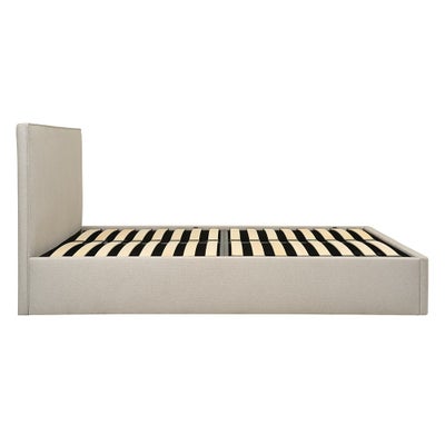 Kingsize Ottoman Bed - Natural Tweed