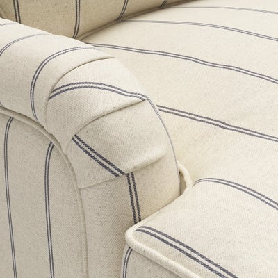 Chaise Large Right Hand - Charcoal - Compton Stripe