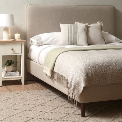 Double Classic Bedstead - Dusky Rose - Eco Chenille