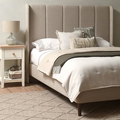 Double Classic Bedstead - Natural - Eco Chenille