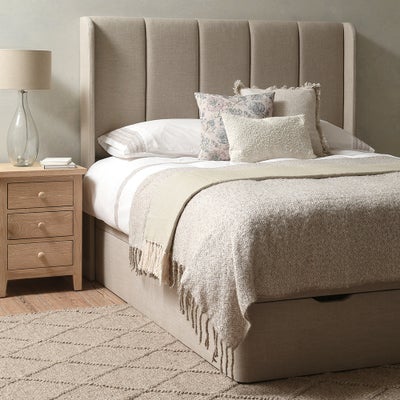 Double Ottoman Storage Bed - Moss - Eco Chenille