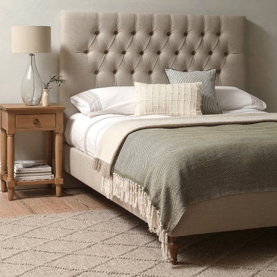 Double Classic Bedstead - Moss - Eco Chenille