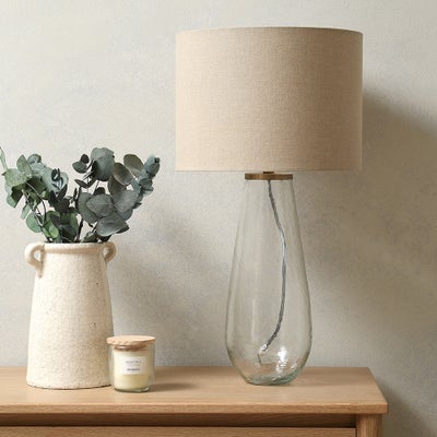 Aubrey Glass Large Lamp Clear