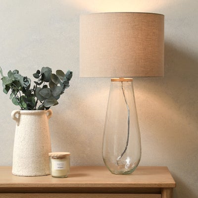 Aubrey Glass Large Lamp Clear