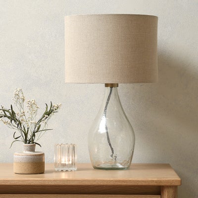 Aubrey Glass Small Lamp Clear