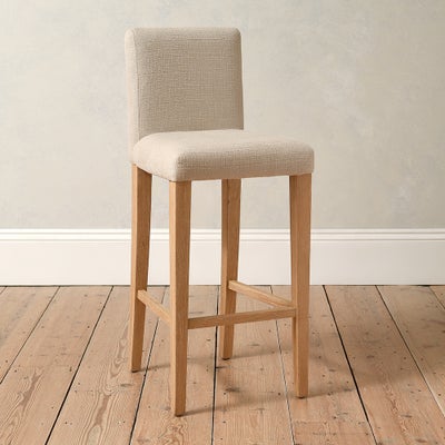 Upholstered Bar Stool Beige