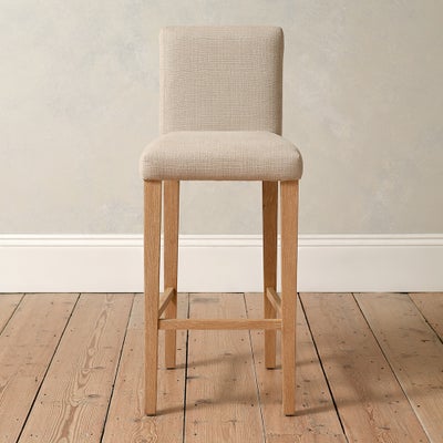 Upholstered Bar Stool Beige